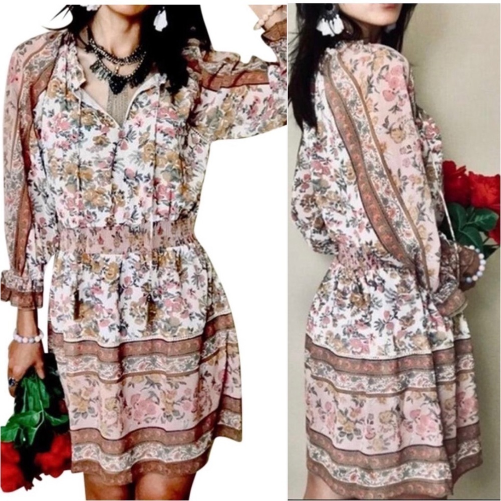 Anthropologie Love The Label boho Tippy Border dress in Euphoria M